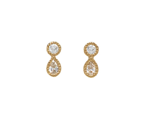 Jennie Kwon Diamond Dewdrop Stud Earrings