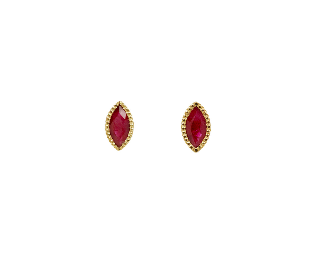 Jennie Kwon Marquise Ruby Stud Earrings