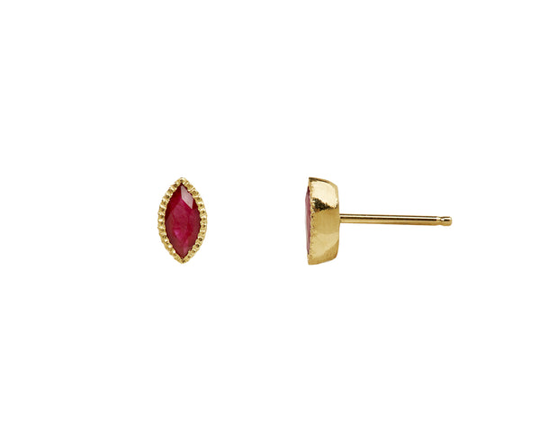 Jennie Kwon Marquise Ruby Stud Earrings