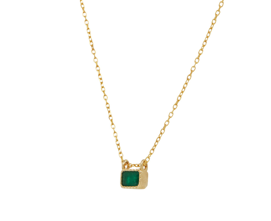 Jennie Kwon Emerald EC Necklace - Angled View