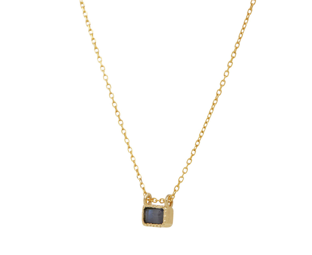 Jennie Kwon Blue Sapphire EC Necklace - Angled View