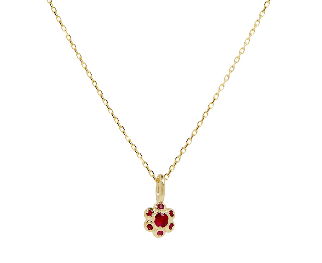 Ruby Flower Necklace