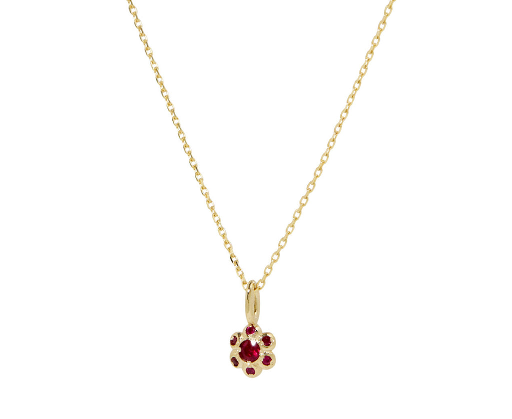 Ruby Flower Necklace