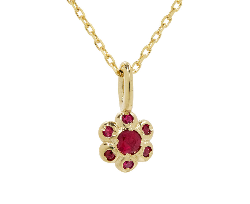 Ruby Flower Necklace