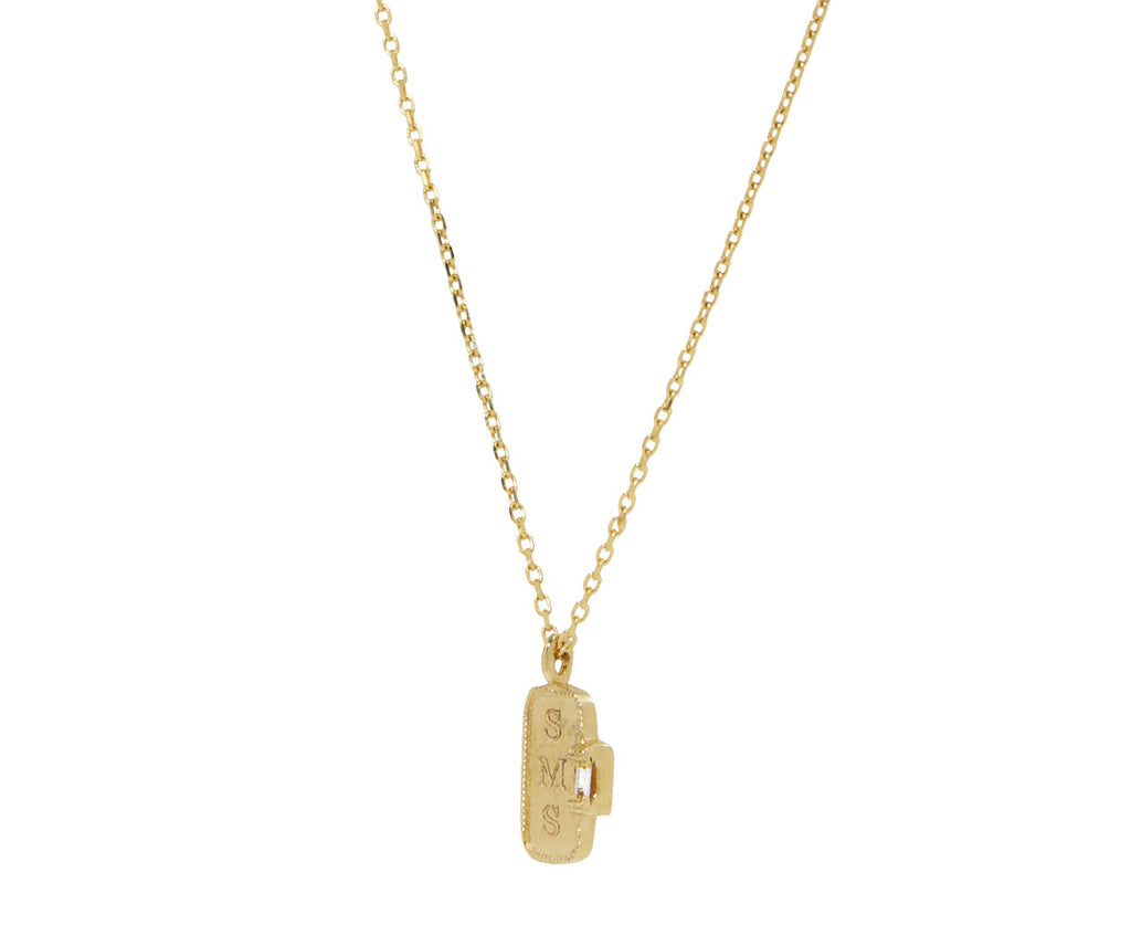 Diamond Signet Necklace