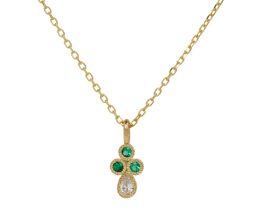 Jennie Kwon Emerald and Diamond Cadenza Necklace