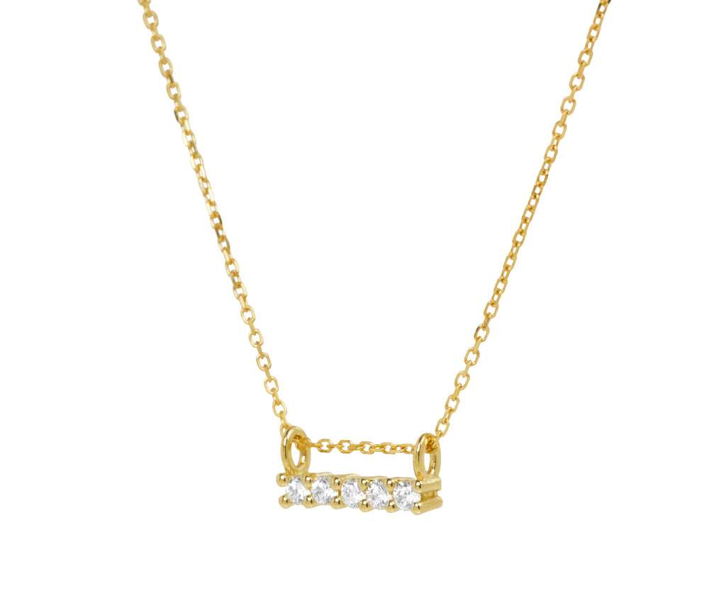 Jennie Kwon Diamond Pendant Necklace - Side View