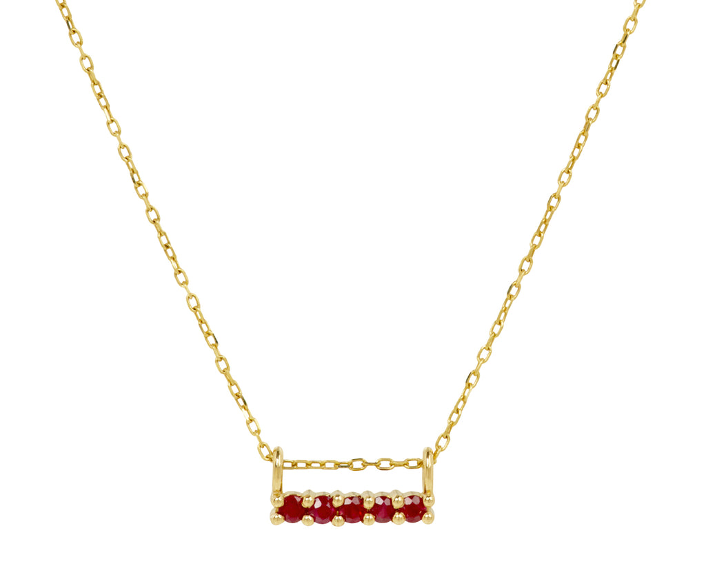 Jennie Kwon Five Ruby Pendant Necklace