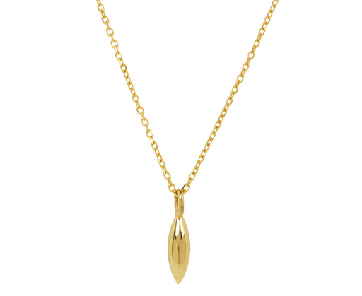 Jennie Kwon Marquise Gold Drop Pendant Necklace