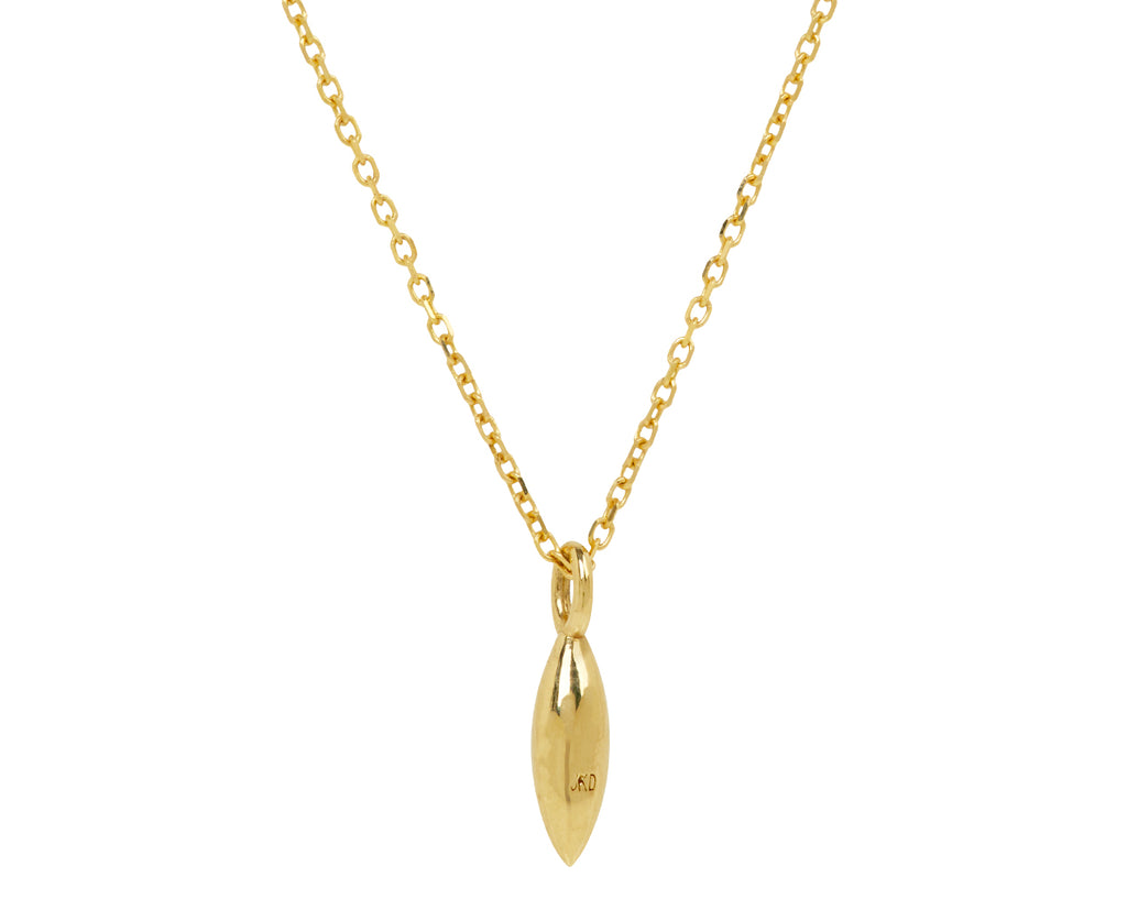 Jennie Kwon Marquise Gold Drop Pendant Necklace - Back View