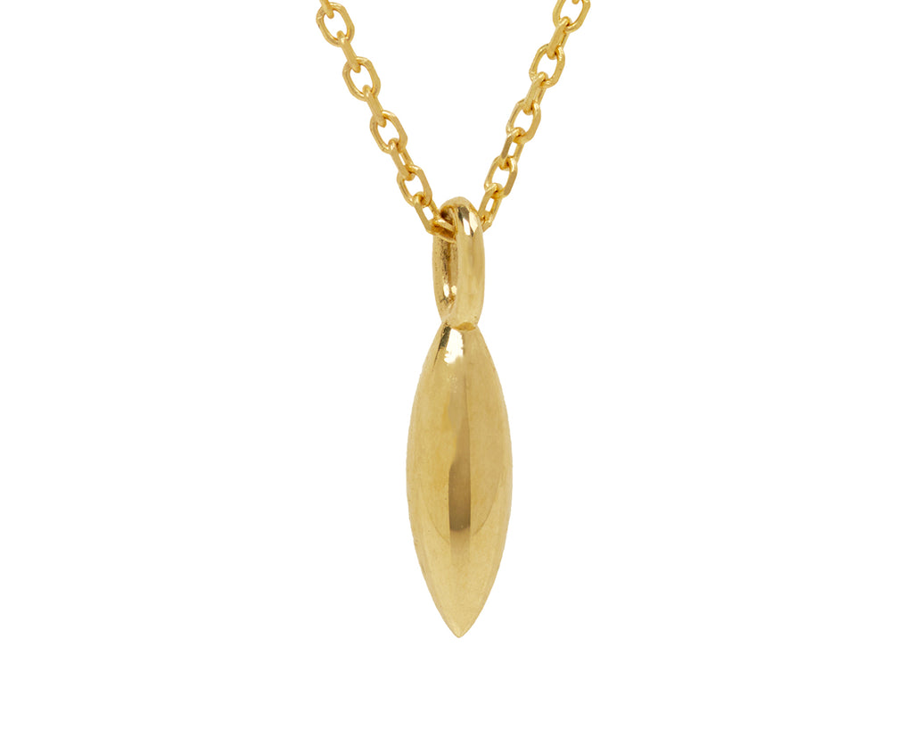 Jennie Kwon Marquise Gold Drop Pendant Necklace - Closeup