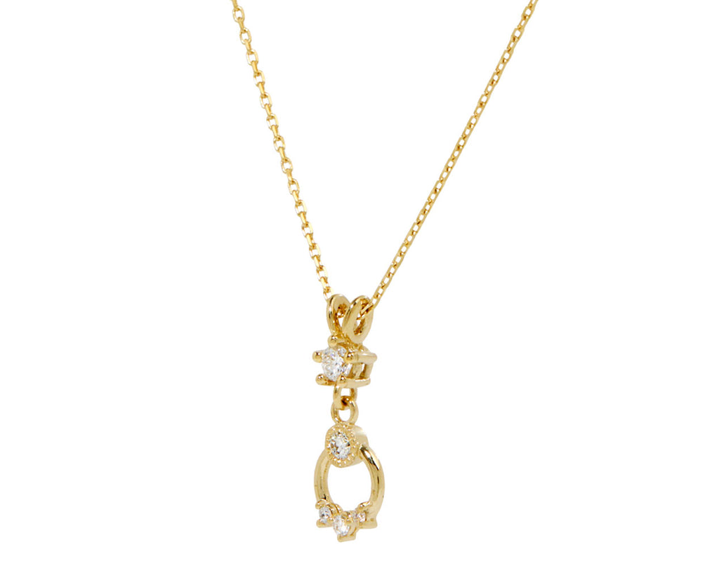 Diamond Doorknocker Necklace