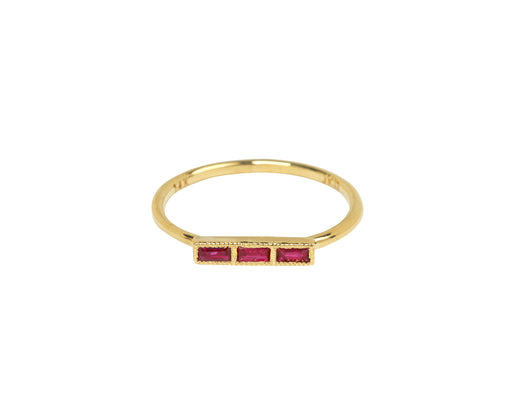 Jennie Kwon Baguette Ruby Beam Ring