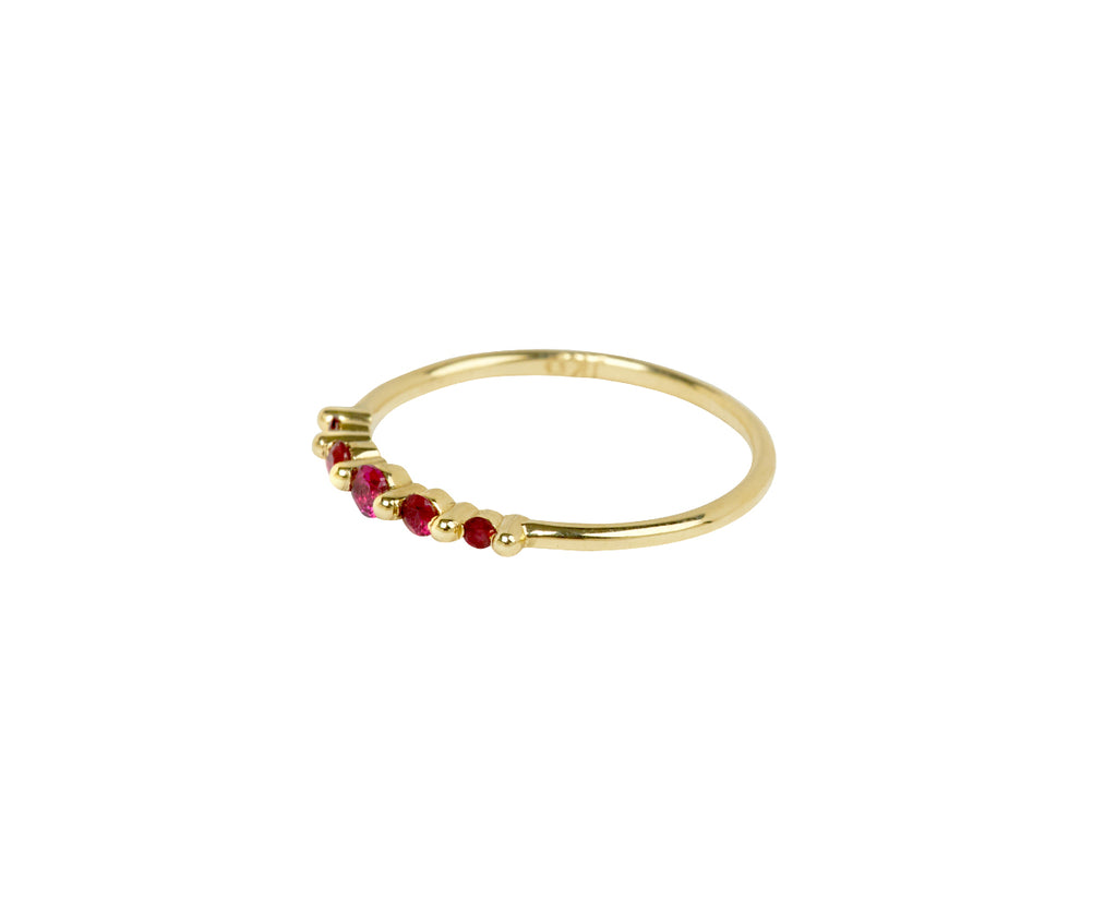 Jennie Kwon Ruby Crown Pebble Band - Side View