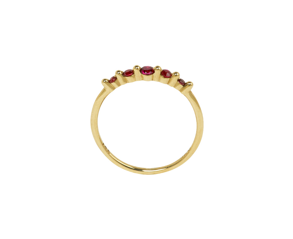 Jennie Kwon Ruby Crown Pebble Band - Top Down View