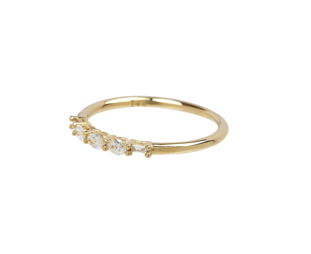 Jennie Kwon Diamond Garland Ring - Angled View