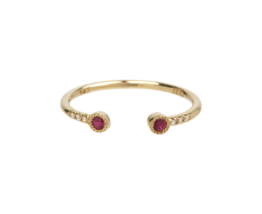 Ruby Bezel Equilibrium Cuff Ring