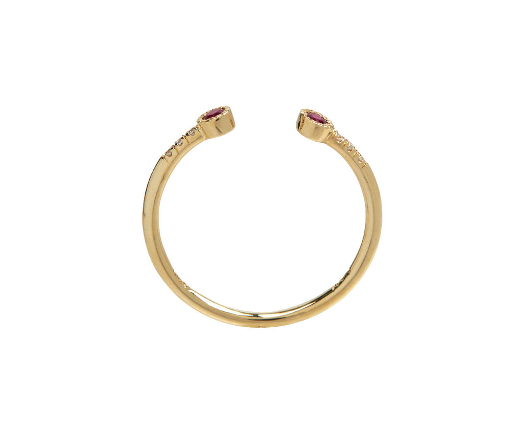 Ruby Bezel Equilibrium Cuff Ring