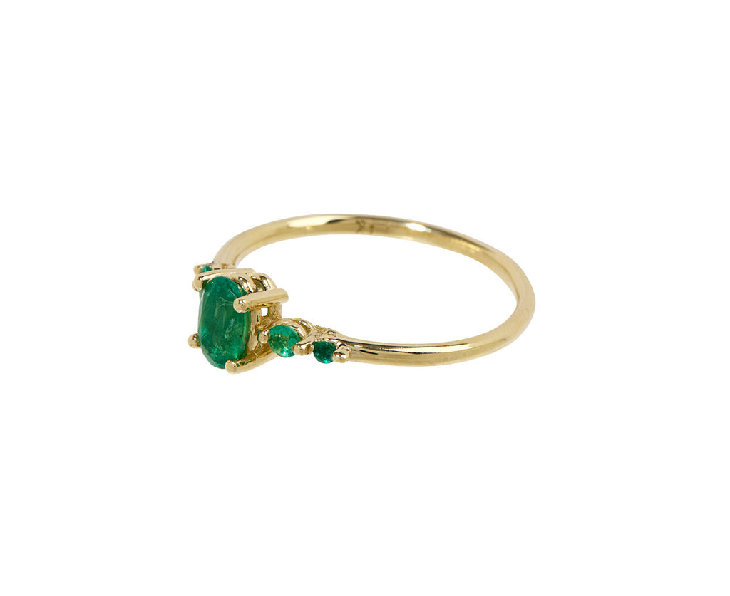 Emerald Pebble Ring