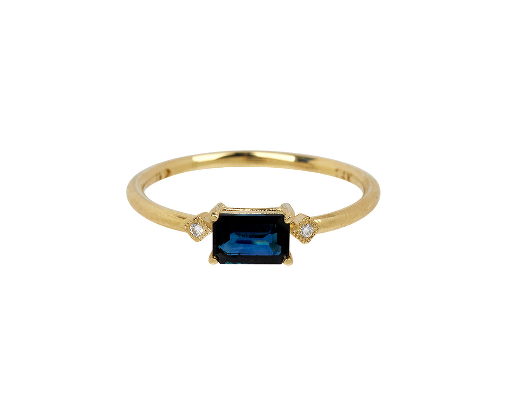 Jennie Kwon Blue Sapphire Deco Ring