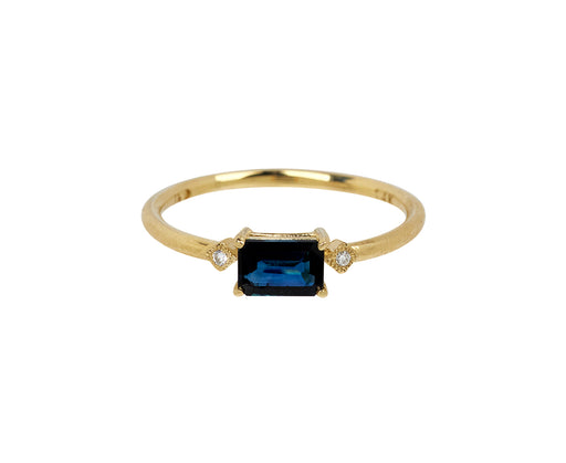 Jennie Kwon Blue Sapphire Deco Ring