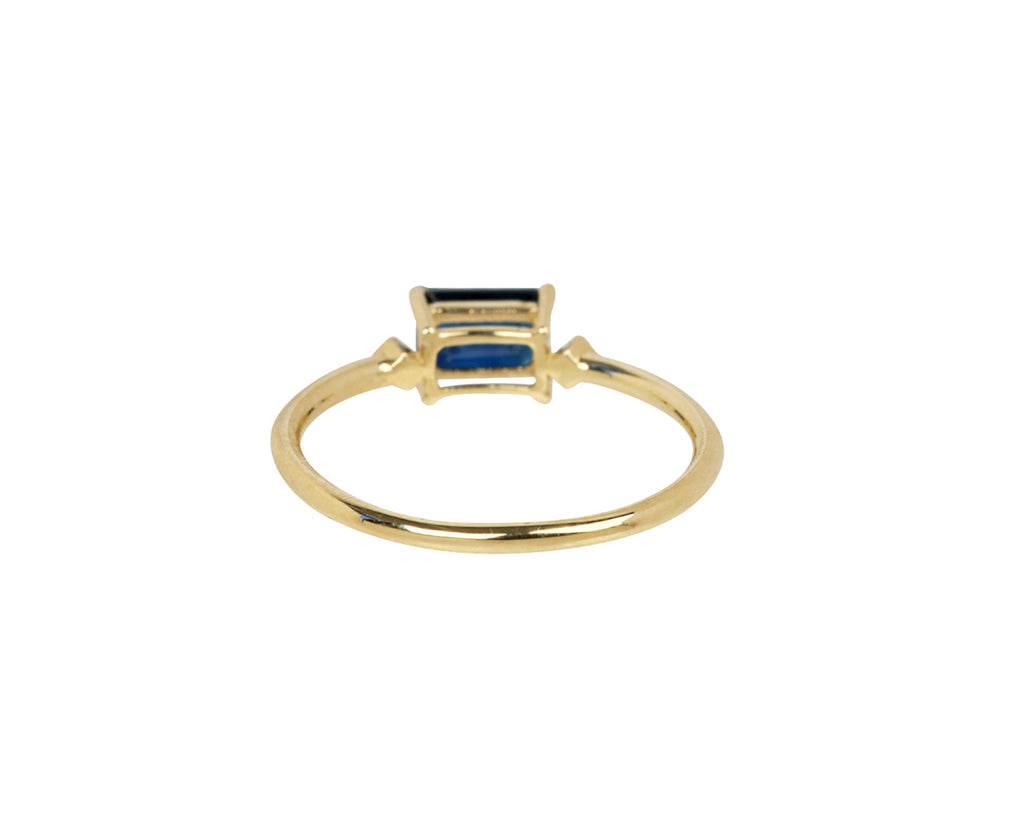 Jennie Kwon Blue Sapphire Deco Ring - Back View