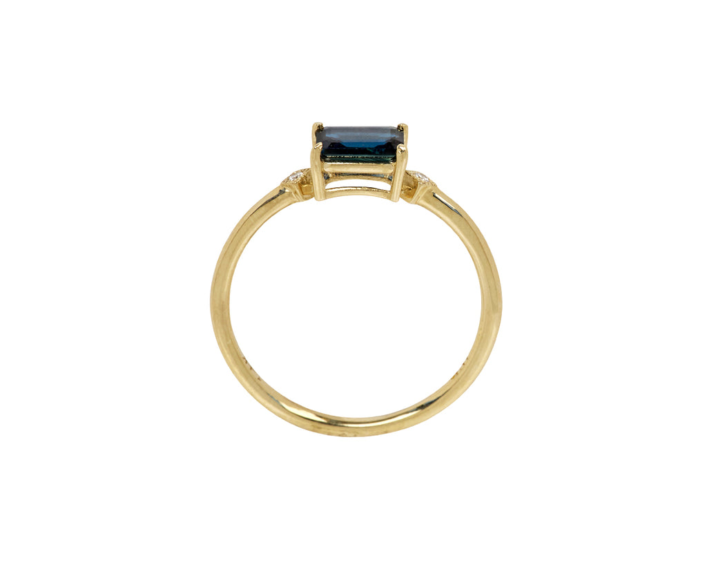 Jennie Kwon Blue Sapphire Deco Ring - Tp Down View