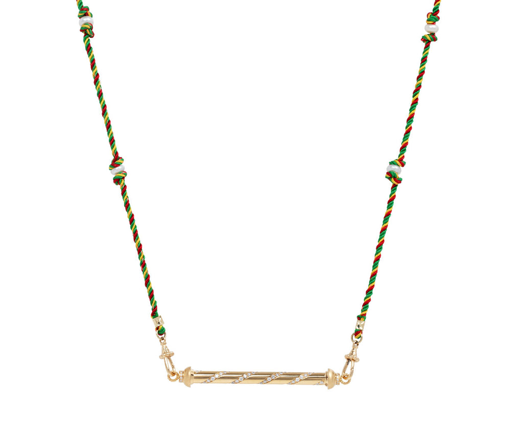 Diamond Candy Cane Necklace