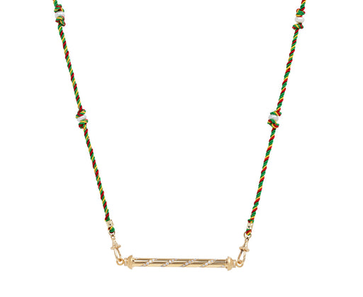 Diamond Candy Cane Necklace