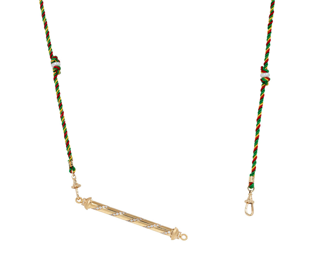 Diamond Candy Cane Necklace