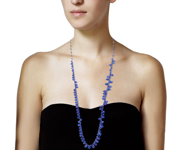 Tanzanite beaded sales necklace