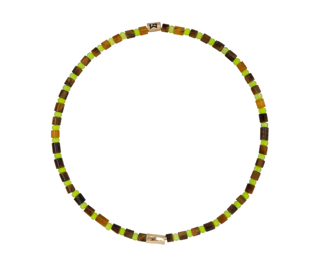 Luis Morais Twisted Tube on Beaded Bracelet