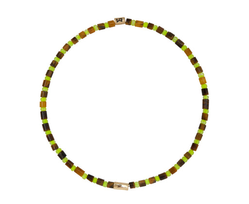 Luis Morais Twisted Tube on Beaded Bracelet