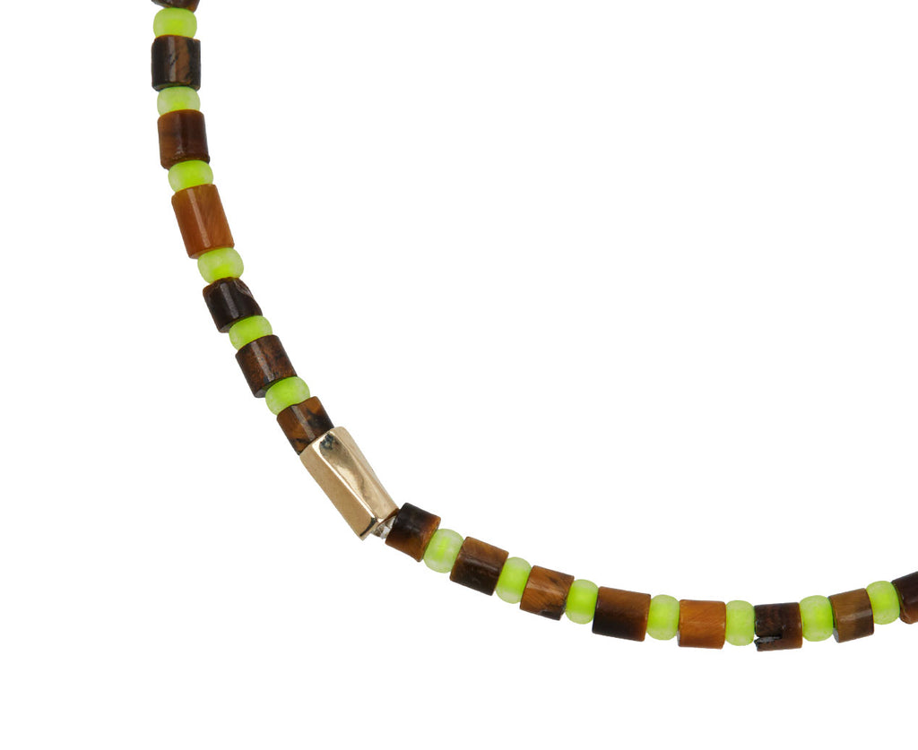 Luis Morais Twisted Tube on Beaded Bracelet - Closeup