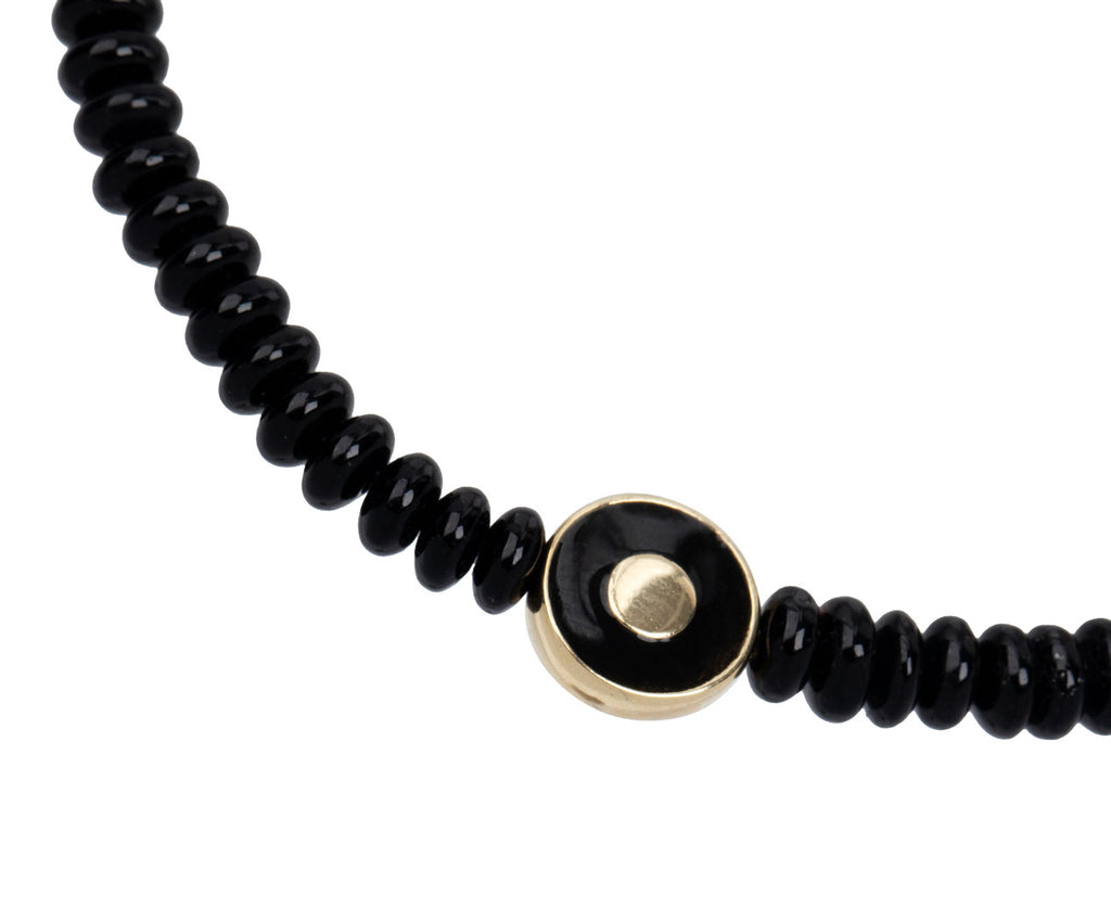 Luis Morais Onyx Evil Eye Beaded Bracelet - Closeup