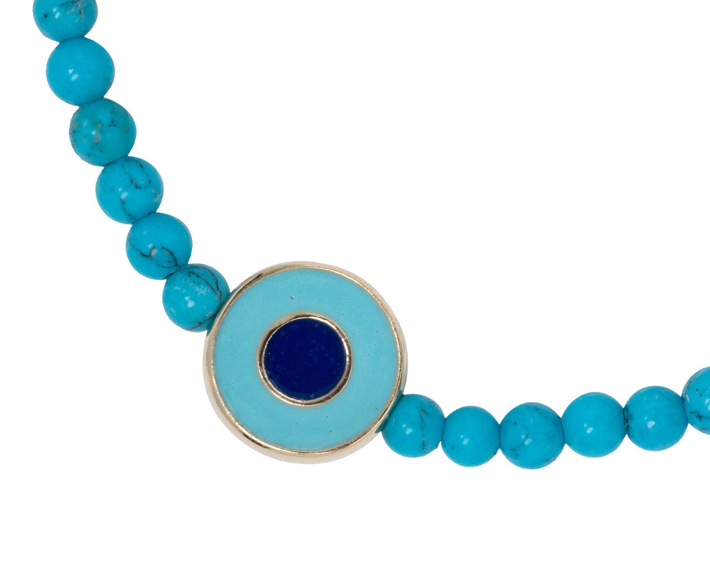 Luis Morais Turquoise Evil Eye Bracelet - Closeup