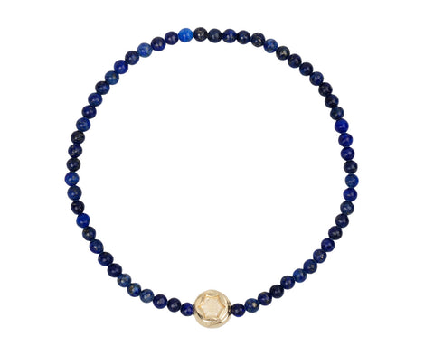 Luis Morais Lapis Gold Screw Disc Beaded Bracelet