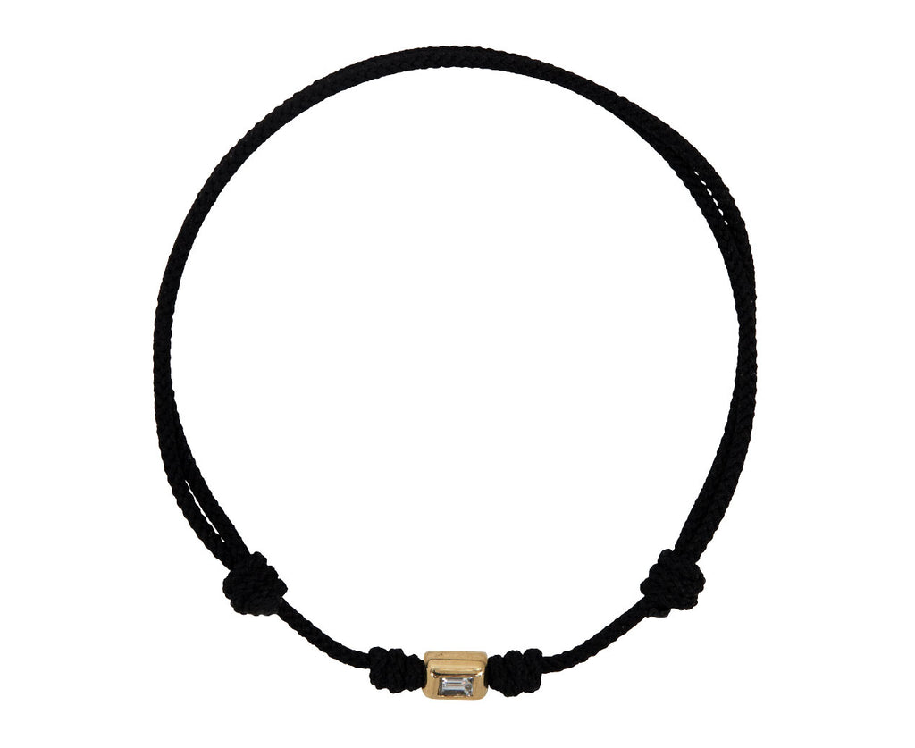 Luis Morais White Diamond Baguette Charm Bracelet