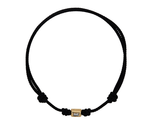 Luis Morais White Diamond Baguette Charm Bracelet