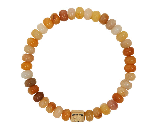 Luis Morais Clover Ingot and Yellow Aventurine Beaded Bracelet