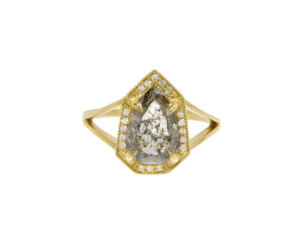 Grande Salt and Pepper Diamond Phoebe Ring