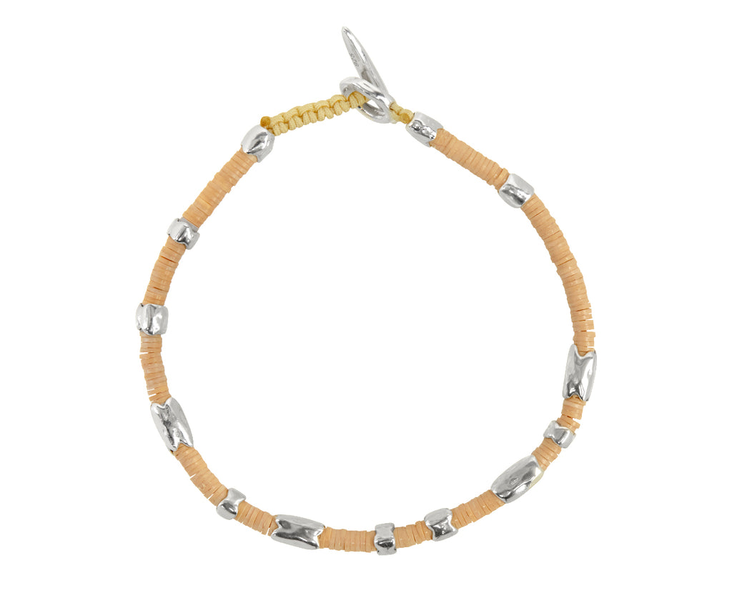 Off White African Trade Bead Dryp Bracelet - TWISTonline