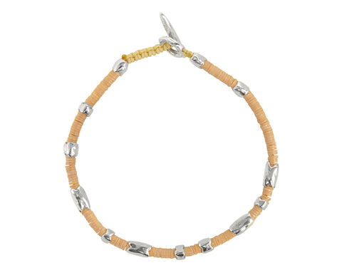 Off White African Trade Bead Dryp Bracelet - TWISTonline