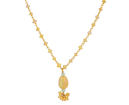 Ethiopian Opal Tassel Necklace