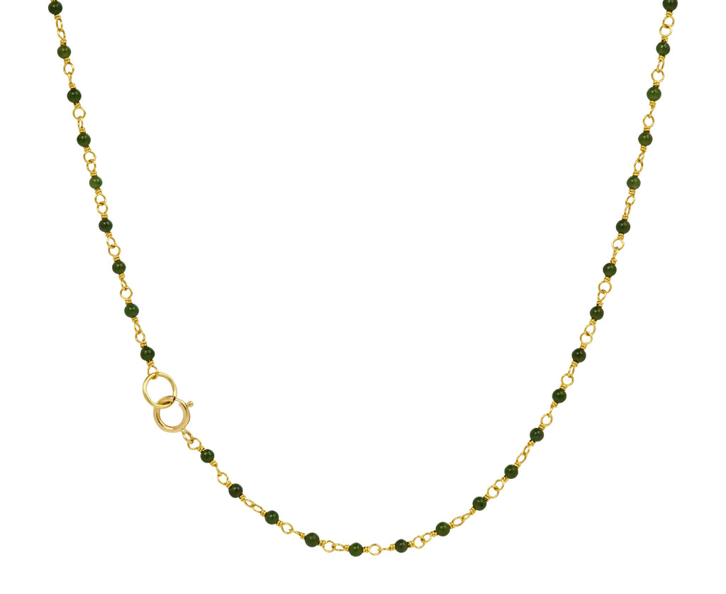 Jade and Mali Garnet Spun Sugar Necklace