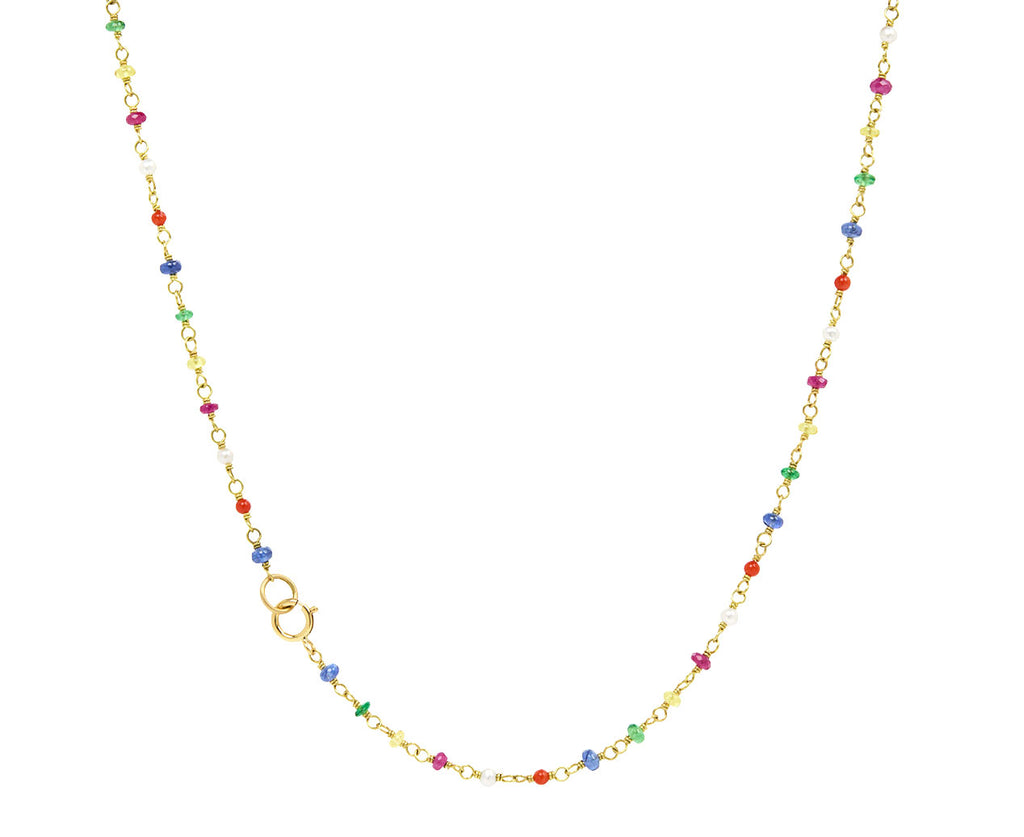 Rainbow Spun Sugar and Top Hat Pendant Necklace
