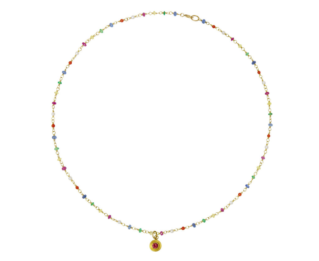 Rainbow Spun Sugar and Top Hat Pendant Necklace