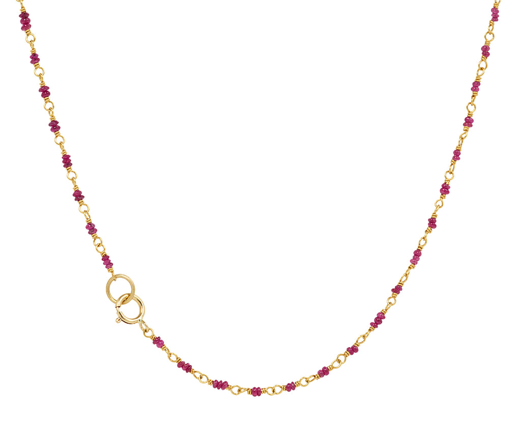 Ruby and Red Sapphire Spun Sugar Necklace