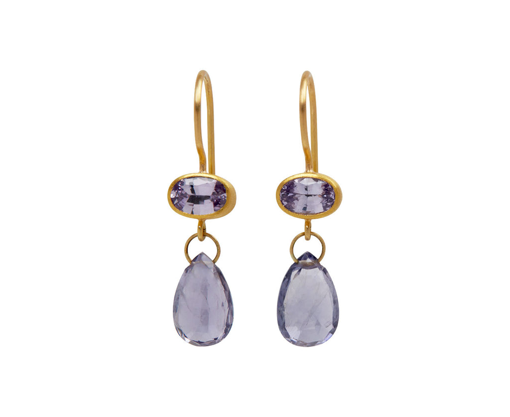 Lavender Sapphire and Iolite Apple and Eve Earrings - TWISTonline