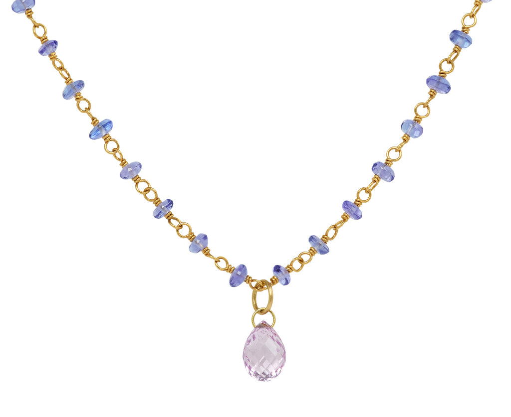 Tanzanite and Lavender Sapphire Spun Sugar Necklace